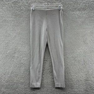 LOFT Pants Women's 0 Gray Stretch Hounds Tooth Ankle Zip Casual Pants Ladies 0